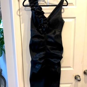 Black Taffetta Cocktail Dress
